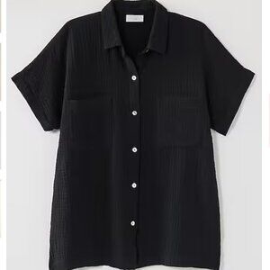 J. Jill Cotton-Gauze Camp Shirt
